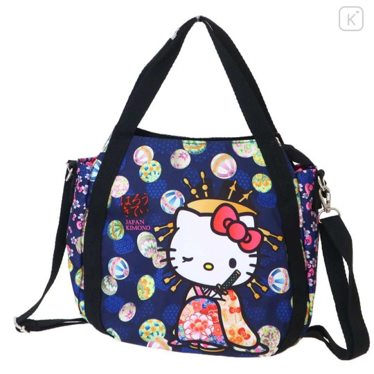 Japan Sanrio 2way Shoulder Bag - Hello Kitty : Japanese Pattern Oiran - 1