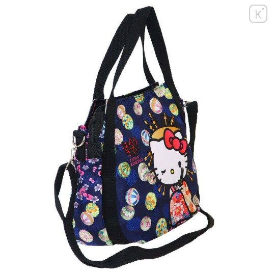 Japan Sanrio 2way Shoulder Bag - Hello Kitty : Japanese Pattern Oiran - 2