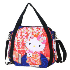 Japan Sanrio 2way Shoulder Bag - Hello Kitty : Japanese Pattern Weeping Cherry Blossom