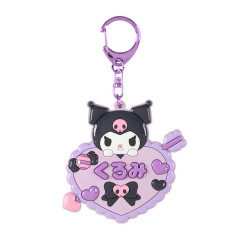 Japan Sanrio Original Mirror Keychain - Kuromi : Sanrio School Collection
