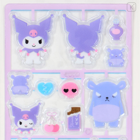 Japan Sanrio Plastic Model Style Stickers - Kuromi - 3