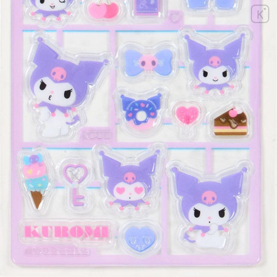Japan Sanrio Plastic Model Style Stickers - Kuromi - 4