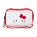 Japan Sanrio Original Clear Pouch - Hello Kitty : Puffy Face - 1