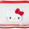 Japan Sanrio Original Clear Pouch - Hello Kitty : Puffy Face - 3
