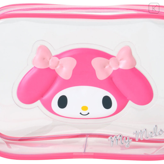 Japan Sanrio Original Clear Pouch - My Melody : Puffy Face - 3