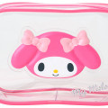 Japan Sanrio Original Clear Pouch - My Melody : Puffy Face - 3