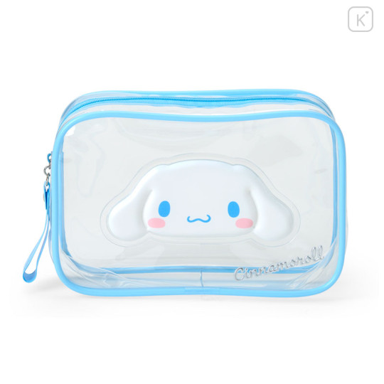 Japan Sanrio Original Clear Pouch - Cinnamoroll : Puffy Face - 1