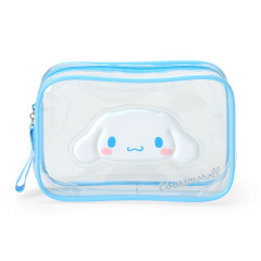 Japan Sanrio Original Clear Pouch - Cinnamoroll : Puffy Face
