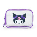 Japan Sanrio Original Clear Pouch - Kuromi : Puffy Face - 1