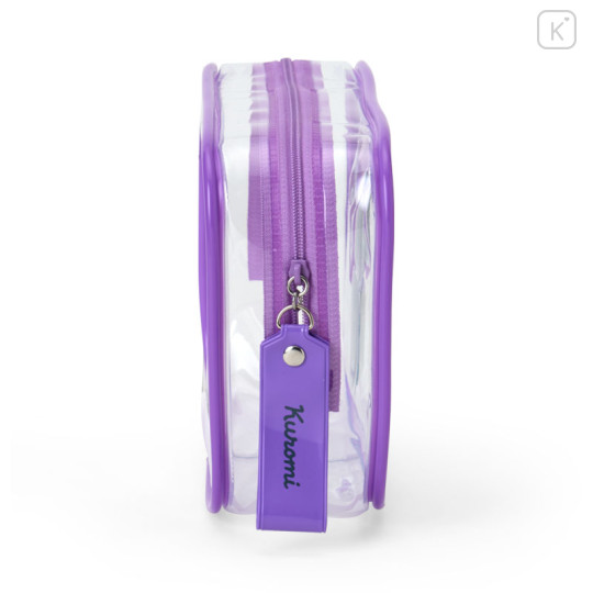 Japan Sanrio Original Clear Pouch - Kuromi : Puffy Face - 2