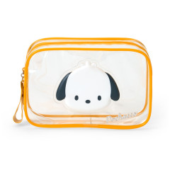 Japan Sanrio Original Clear Pouch - Pochacco : Puffy Face