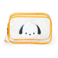 Japan Sanrio Original Clear Pouch - Pochacco : Puffy Face - 1