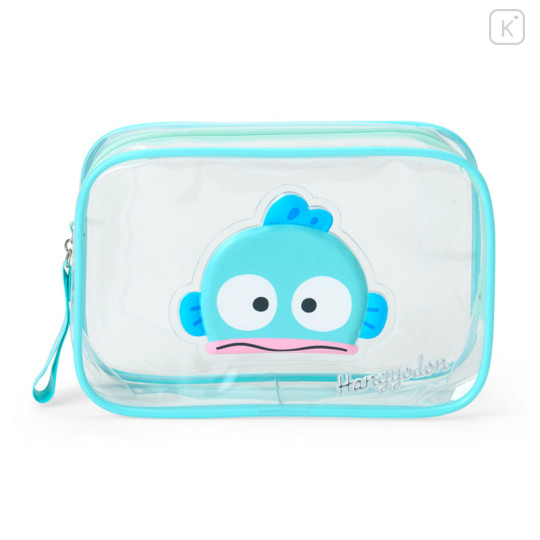Japan Sanrio Original Clear Pouch - Hangyodon : Puffy Face - 1