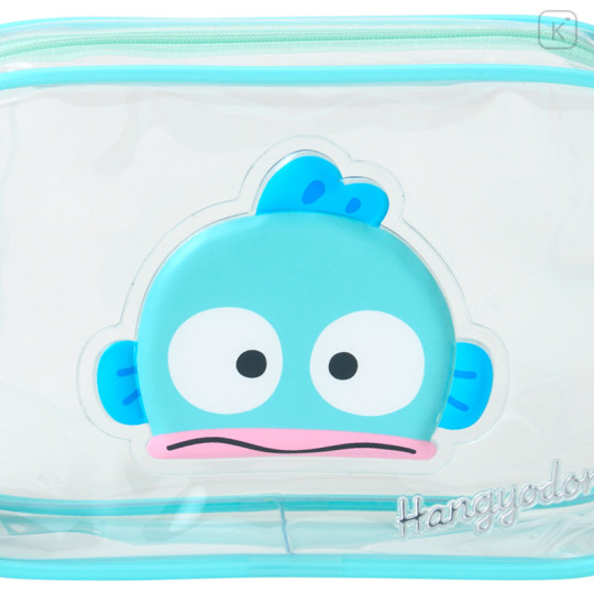 Japan Sanrio Original Clear Pouch - Hangyodon : Puffy Face - 3
