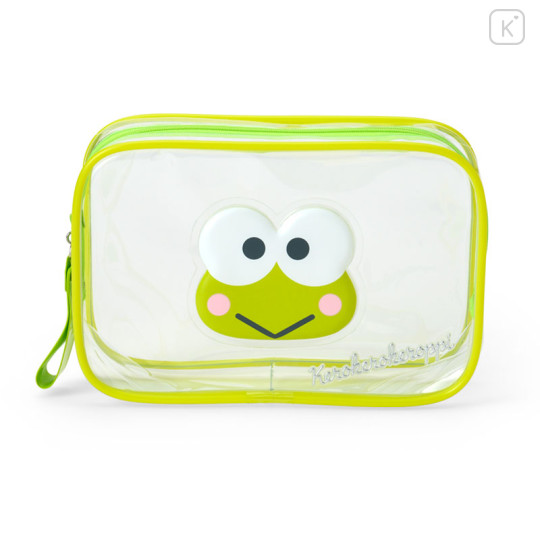 Japan Sanrio Original Clear Pouch - Keroppi : Puffy Face - 1
