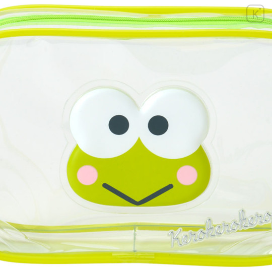 Japan Sanrio Original Clear Pouch - Keroppi : Puffy Face - 3