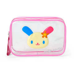 Japan Sanrio Original Clear Pouch - Usahana : Puffy Face