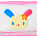 Japan Sanrio Original Clear Pouch - Usahana : Puffy Face - 3