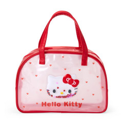 Japan Sanrio Original Clear Boston Bag - Hello Kitty : Sparkling Heart