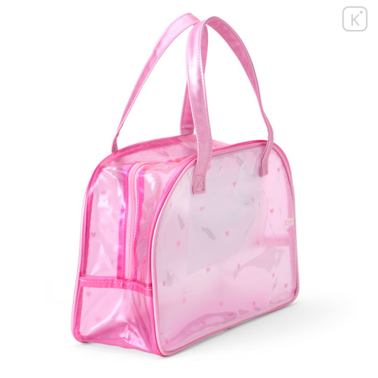 Japan Sanrio Original Clear Boston Bag - My Melody : Sparkling Heart - 2