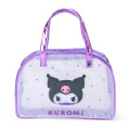 Japan Sanrio Original Clear Boston Bag - Kuromi : Sparkling Heart - 1