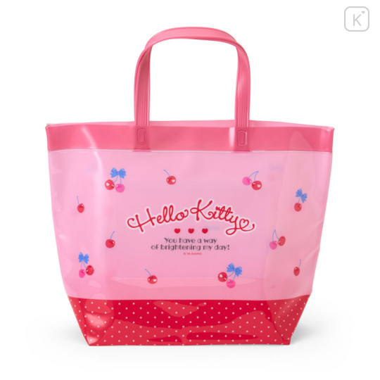 Japan Sanrio Original Pool Bag - Hello Kitty : Translucent Milky Color - 2