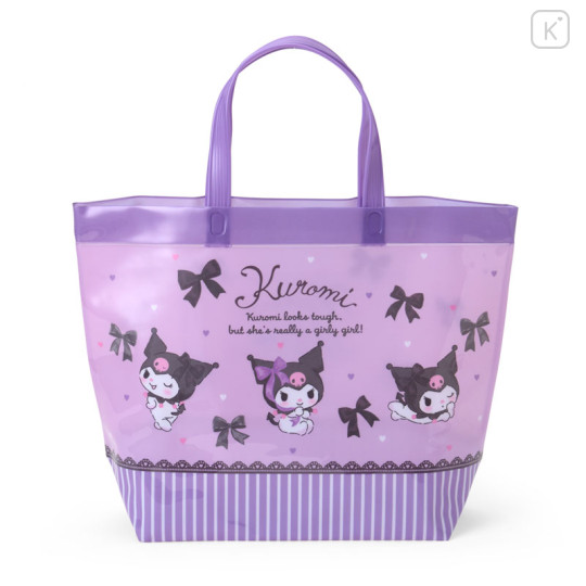 Japan Sanrio Original Pool Bag - Kuromi : Translucent Milky Color - 1