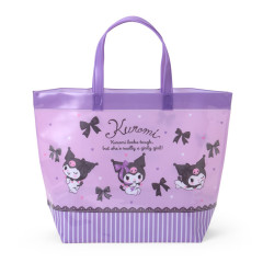 Japan Sanrio Original Pool Bag - Kuromi : Translucent Milky Color