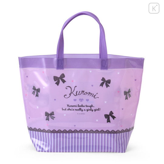 Japan Sanrio Original Pool Bag - Kuromi : Translucent Milky Color - 2