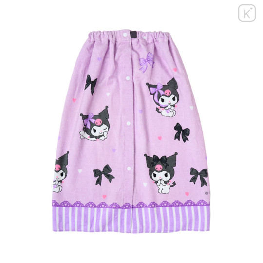 Japan Sanrio Original Kids Wrap Towel 70cm - Kuromi - 1