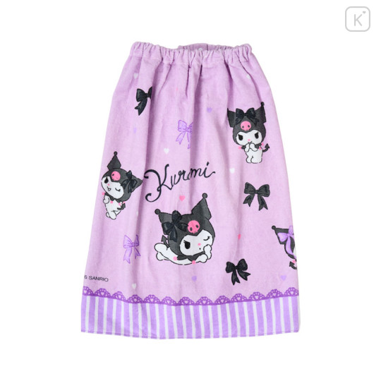 Japan Sanrio Original Kids Wrap Towel 70cm - Kuromi - 2