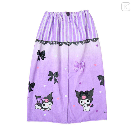 Japan Sanrio Original Kids Wrap Towel 80cm - Kuromi - 1