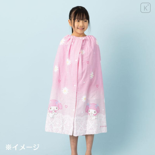 Japan Sanrio Original Kids Wrap Towel 80cm - Kuromi - 6