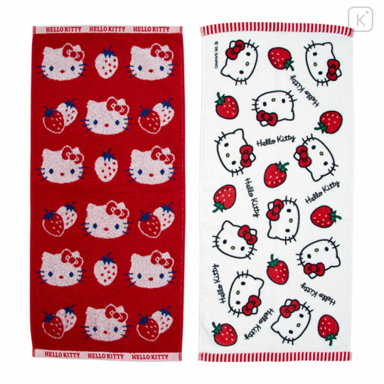 Japan Sanrio Original Face Towel Set - Hello Kitty - 1