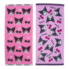 Japan Sanrio Original Face Towel Set - Kuromi