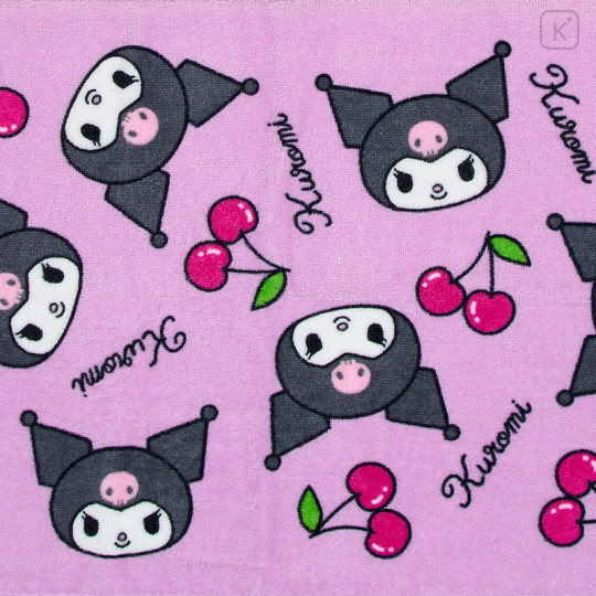Japan Sanrio Original Face Towel Set - Kuromi - 3