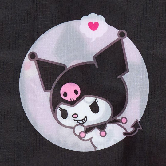 Japan Sanrio Original Water-repellent Eco Bag (S) - Kuromi - 5