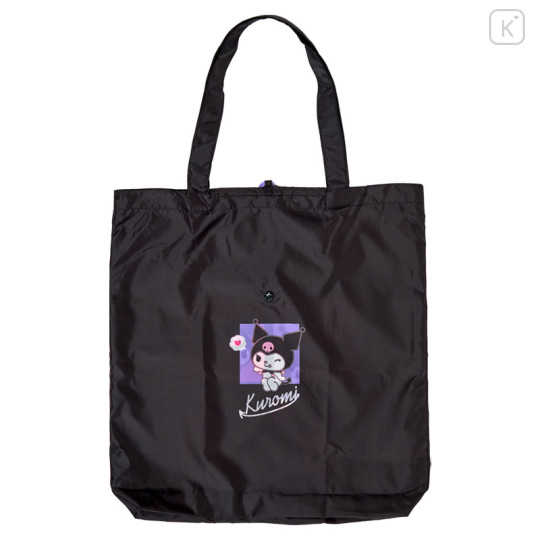 Japan Sanrio Original Water-repellent Eco Bag (M) - Kuromi - 2