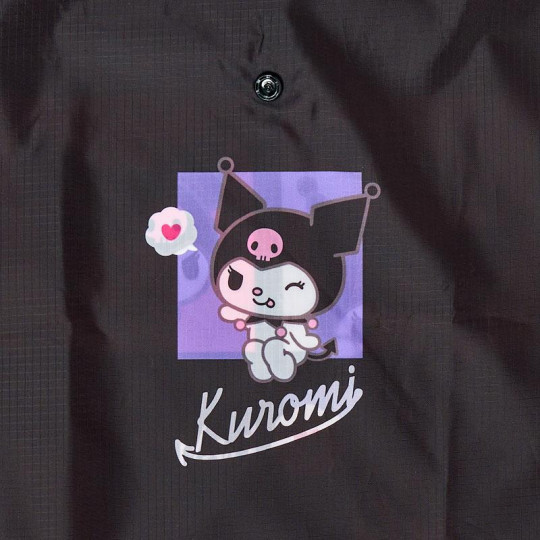 Japan Sanrio Original Water-repellent Eco Bag (M) - Kuromi - 5