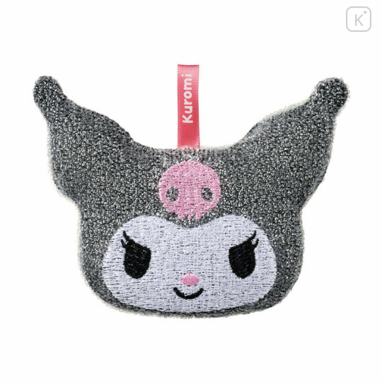 Japan Sanrio Sparkling Kitchen Sponge - Kuromi - 1