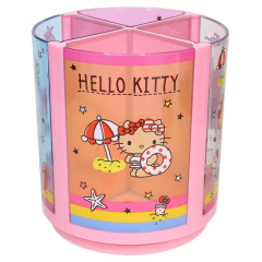 Japan Sanrio Rotating Pen Stand - Hello Kitty : Tan Swimsuit Pink