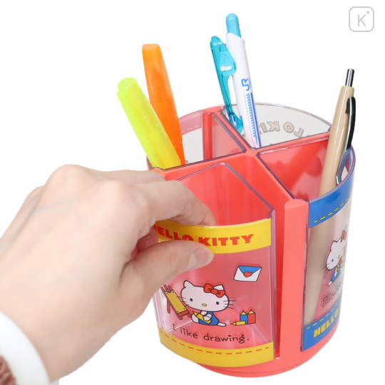Japan Sanrio Rotating Pen Stand - Hello Kitty : Daily Life - 2
