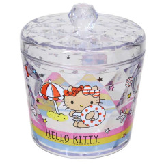 Japan Sanrio Clear Desktop Storage Jar with Lid - Hello Kitty : Tan Swimsuit