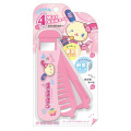 Japan Sanrio Folding Compact Comb & Mirror - Usahana : Tokimeki Heisei Kogal Pink - 1