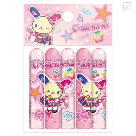 Japan Sanrio Pencil Cap Set - Usahana : Tokimeki Heisei Kogal Pink - 1