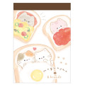 Japan Kamio Mini Notepad - Mogunyan : Cat Delicious Bread - 1