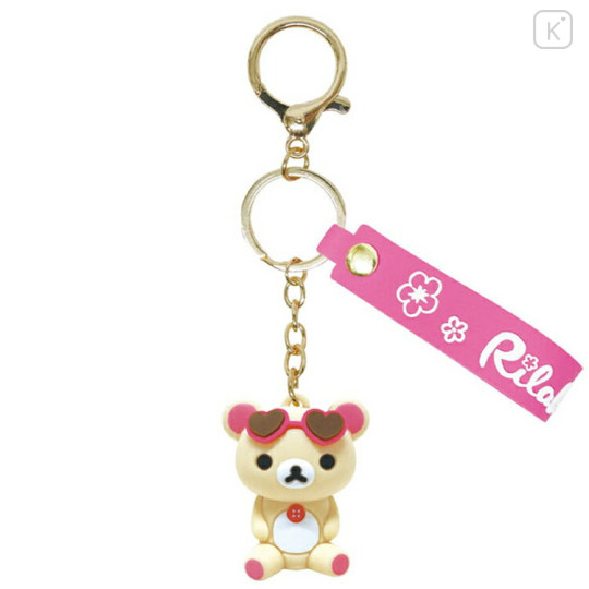 Japan San-X Figure Keychain - Korilakkuma : Sunglasses with Strap - 1