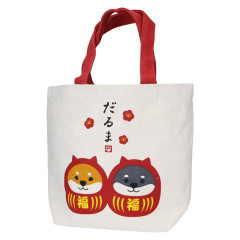 Japan Shibata-san Tote Bag (M) - Black Shiba Daruma