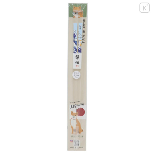 Japan Shibata-san Clear Chopsticks 23cm - Great Wave - 1