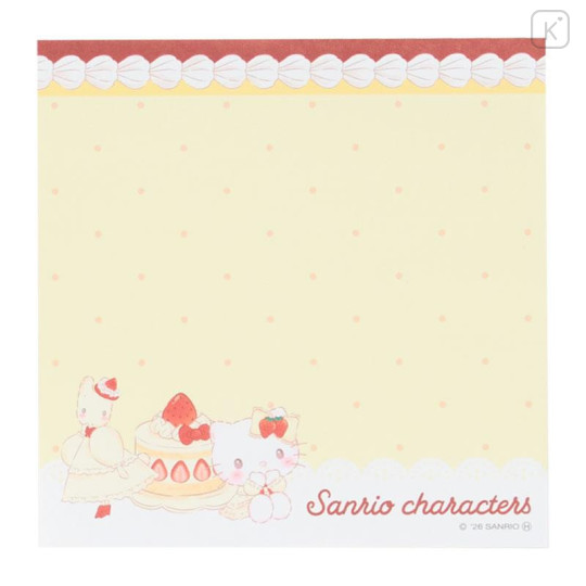 Japan Sanrio Square Memo - Sweet Cakes Collection Ivory - 4